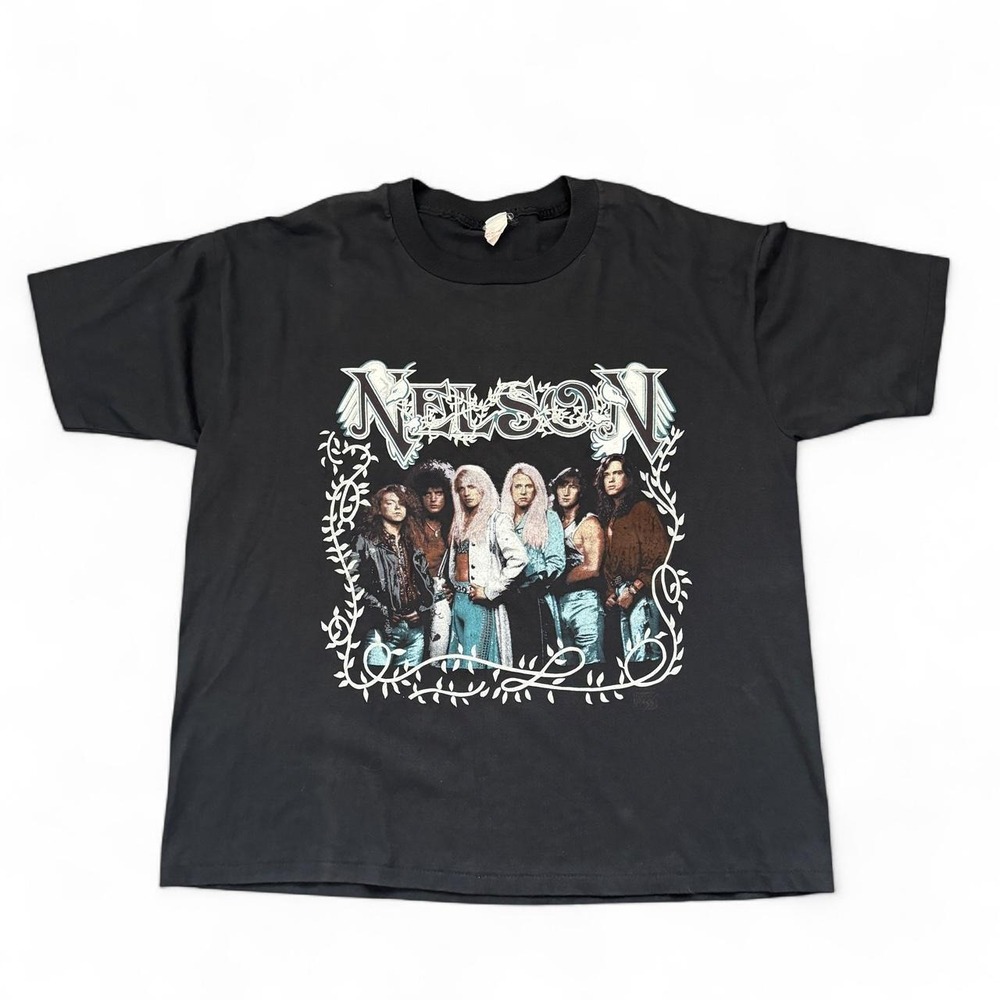 Vintage Nelson Rock Band 1990 Tour T Shirt Size XL  Made In USA 90s